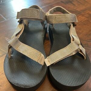 Teva gold sandals